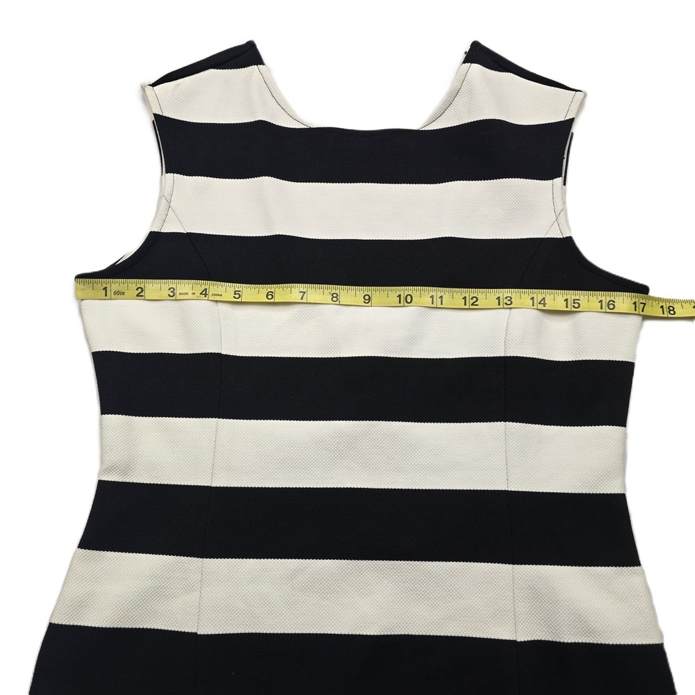 Michael Kors Sleeveless Striped Scoop Back Shift Dress Size PM - Picture 5 of 16
